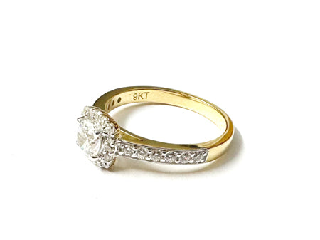 9ct Yellow Gold Cubic Zirconia Ring