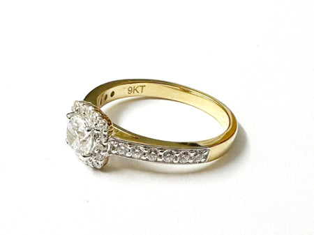 9ct Yellow Gold Cubic Zirconia Ring