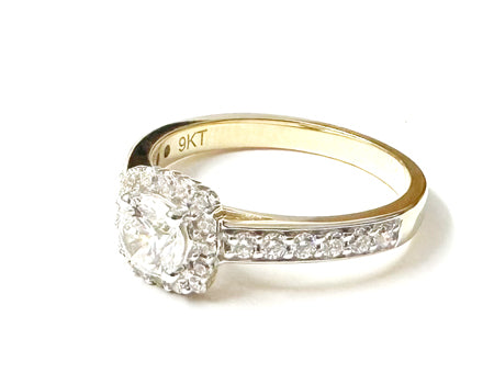 9ct Yellow Gold Cubic Zirconia Ring