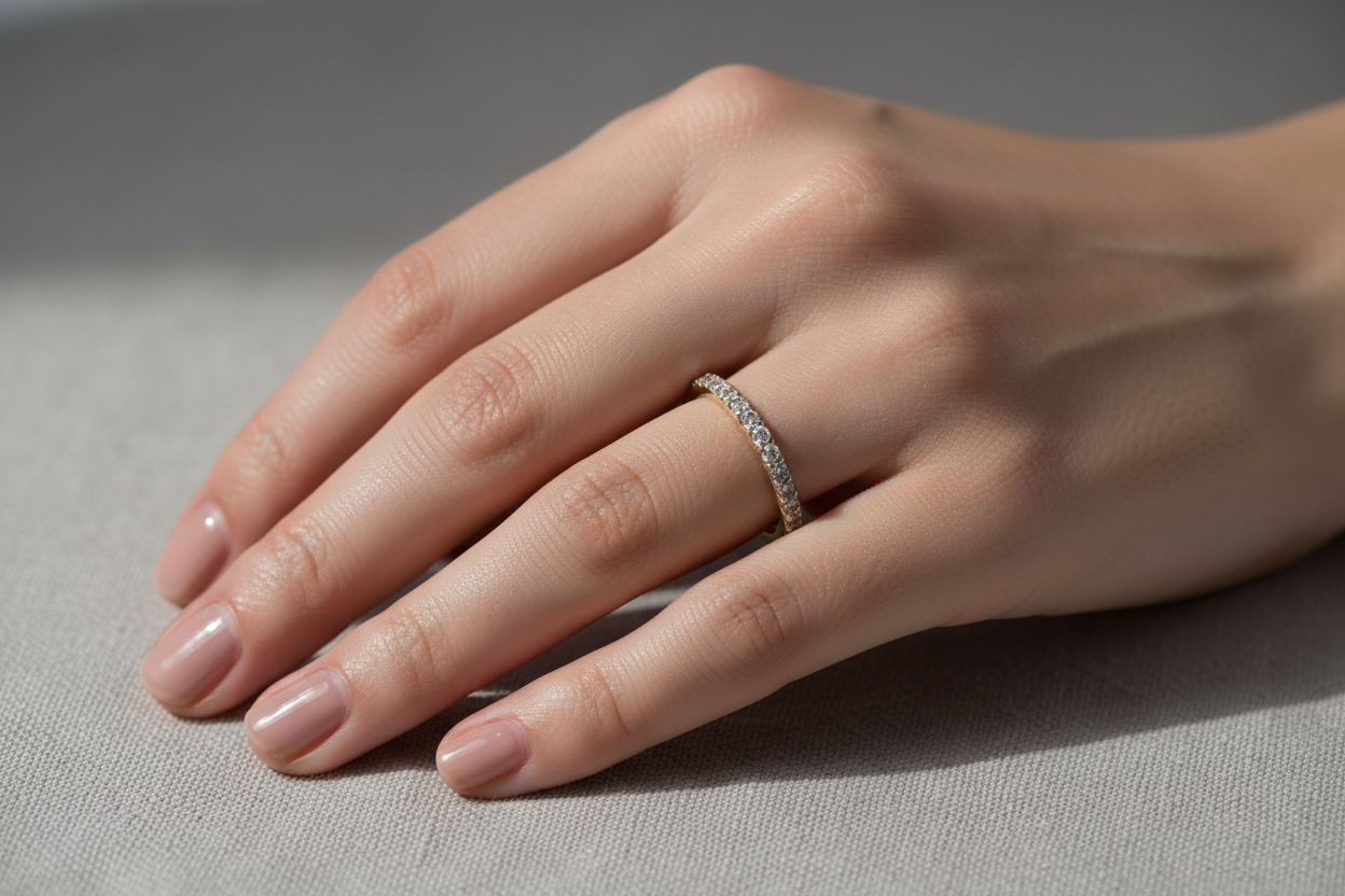 9ct Yellow Gold Cz Ring.