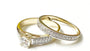 9ct Yellow Gold Cz Ring Set.
