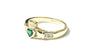 9 CT Yellow Gold Green Cz Claddagh Ring
