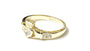 9 CT Yellow Gold White Cz Claddagh Ring