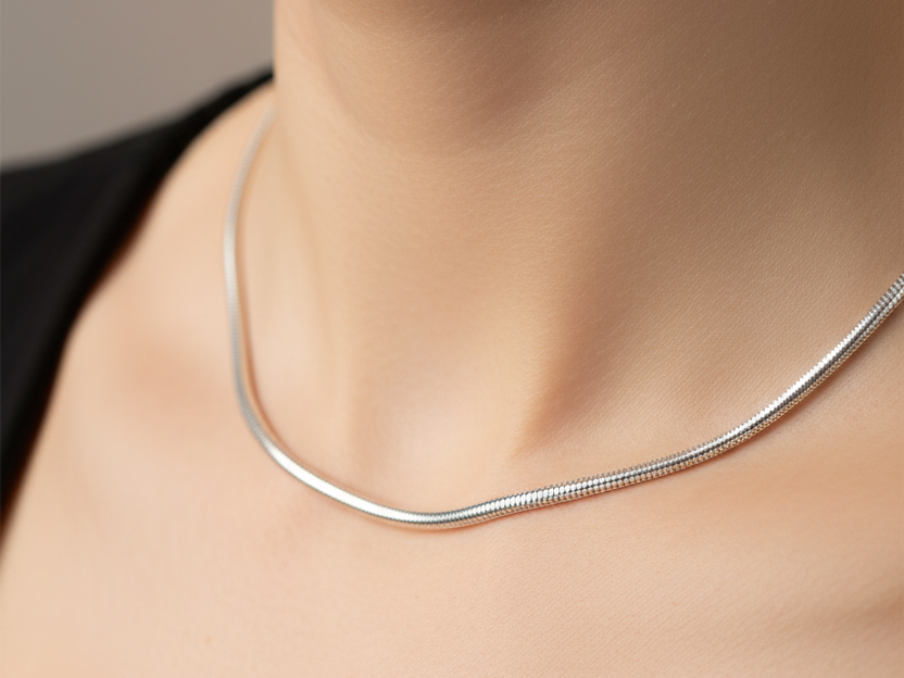 SILVER HEAVY SNAKE CHAIN