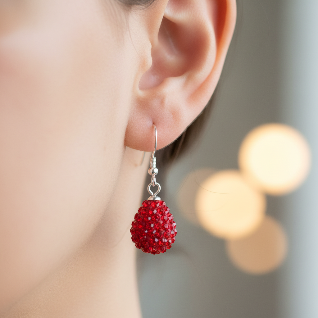 Shamballa Silver Earring