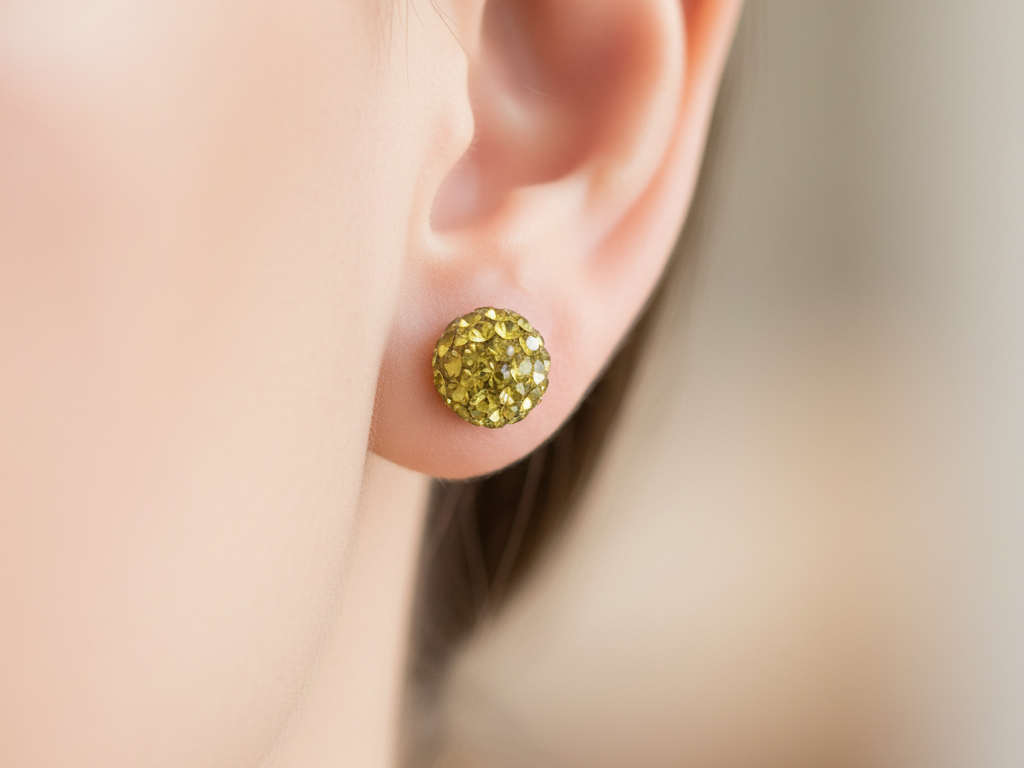 Shamballa Silver Earring