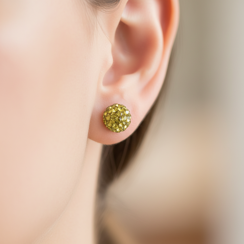 Shamballa Silver Earring