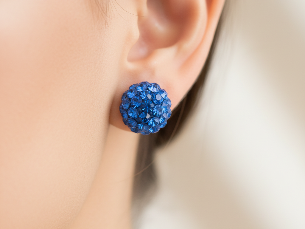 Shamballa Silver Earring