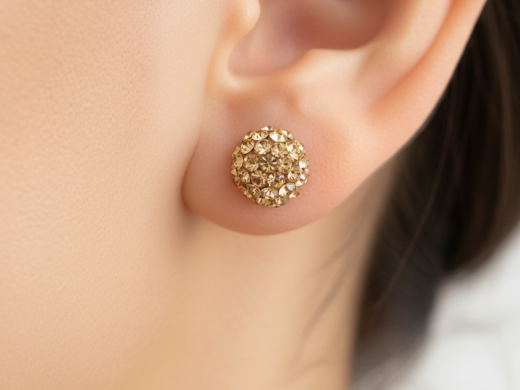 Shamballa Silver Earring