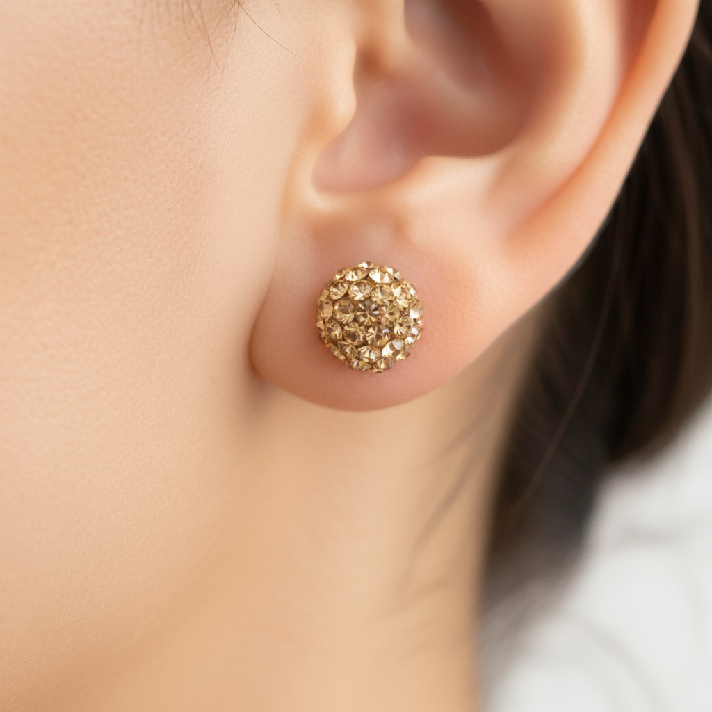 Shamballa Silver Earring