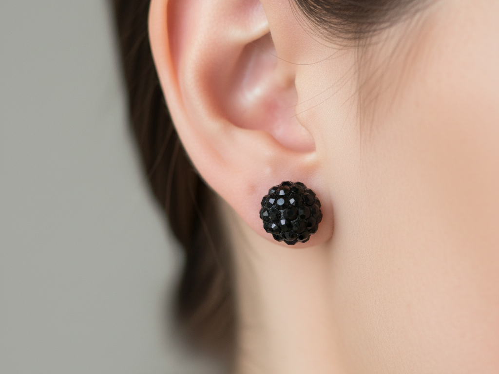 Shamballa Silver Earring
