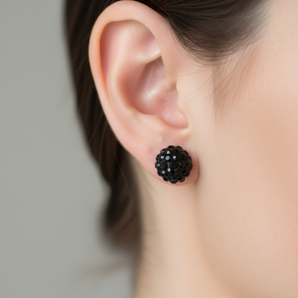 Shamballa Silver Earring