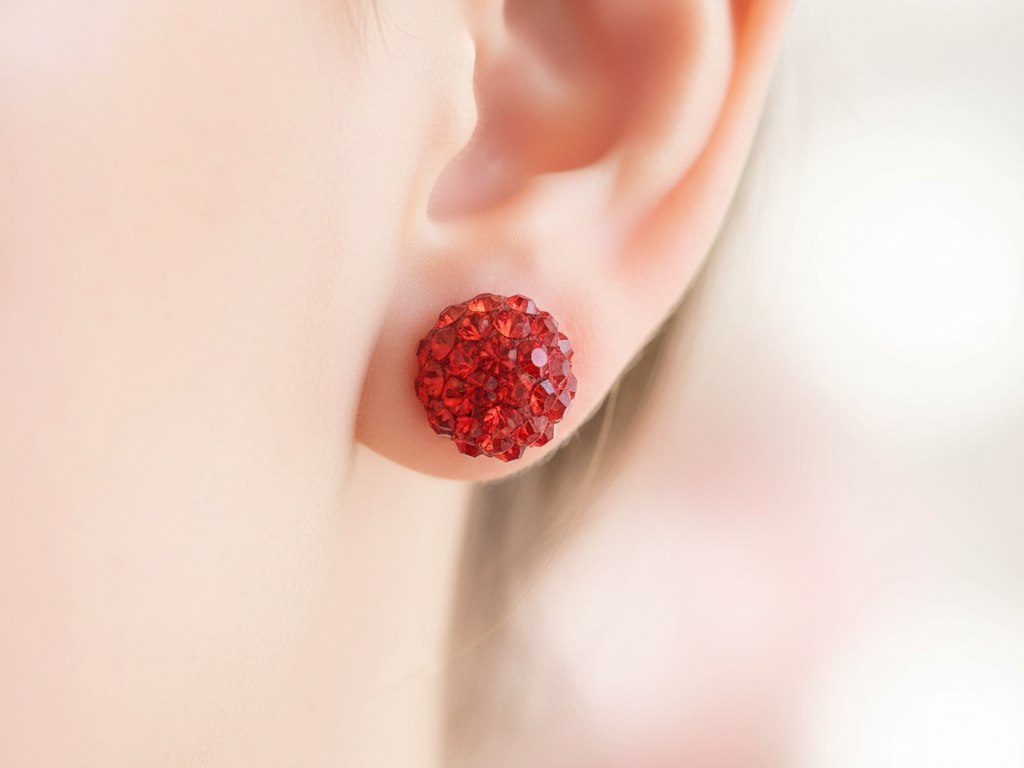 Shamballa Silver Earring