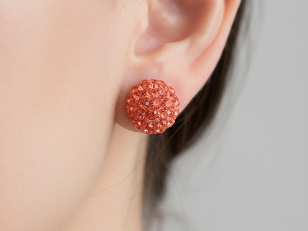 Shamballa Silver Earring