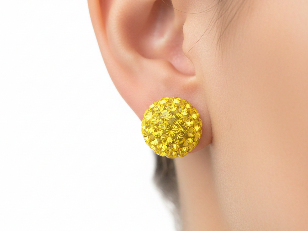 Shamballa Silver Earring