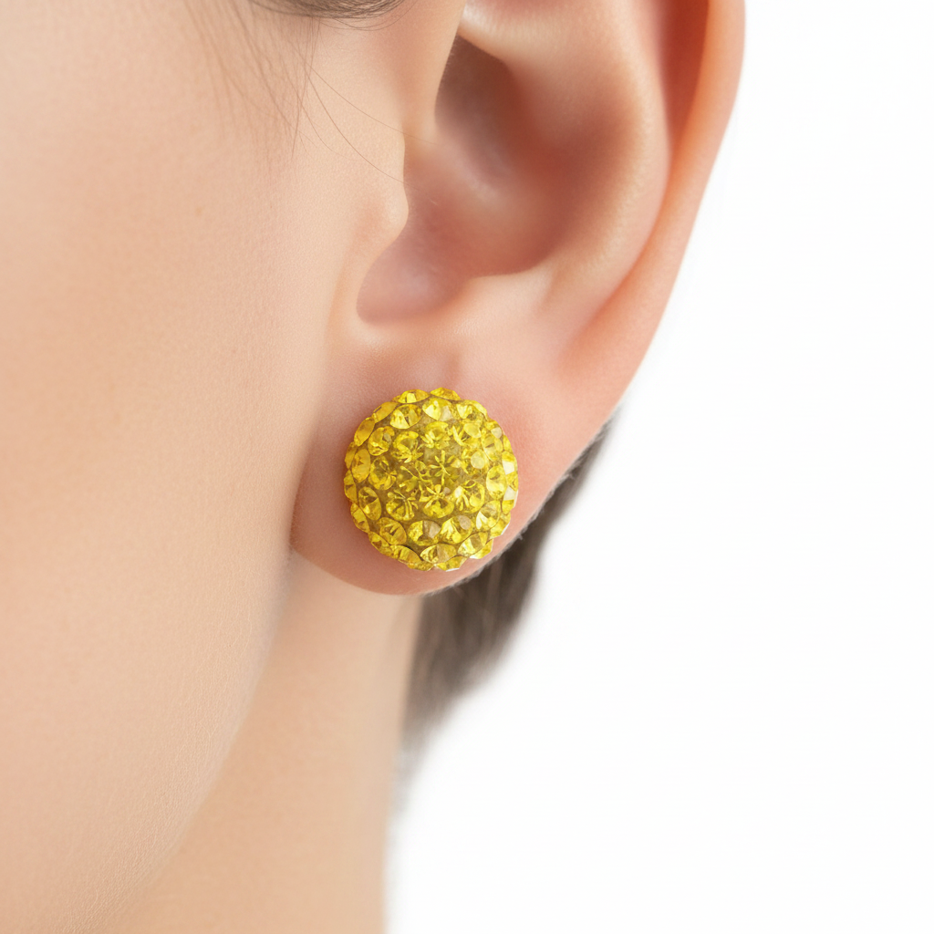 Shamballa Silver Earring