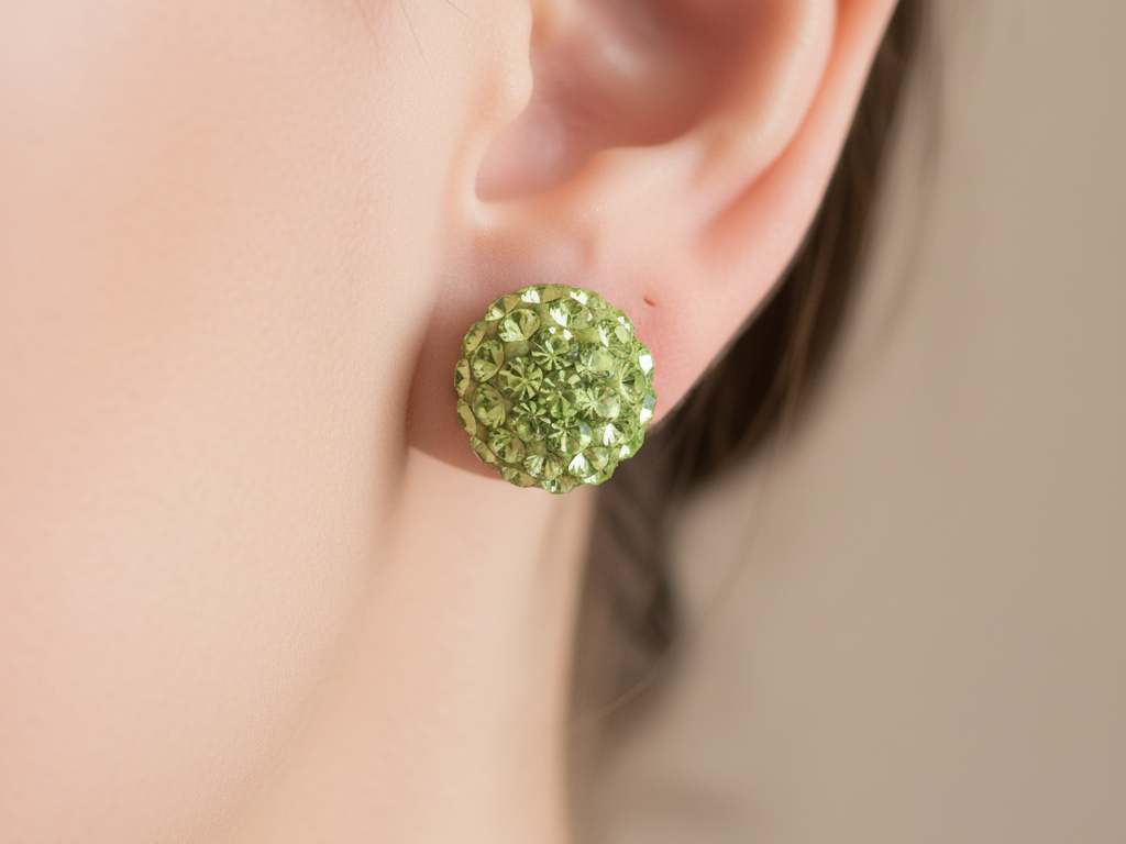 Shamballa Silver Earring