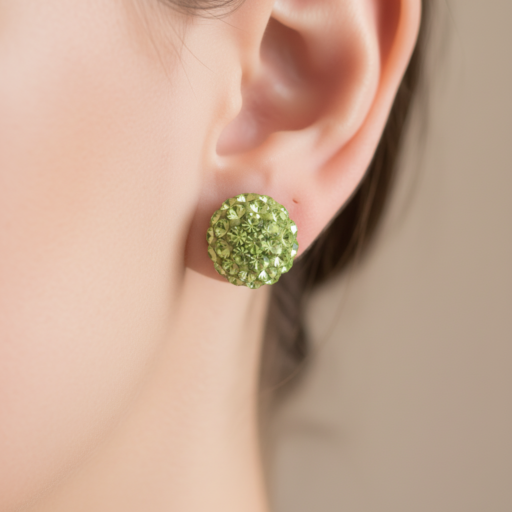 Shamballa Silver Earring