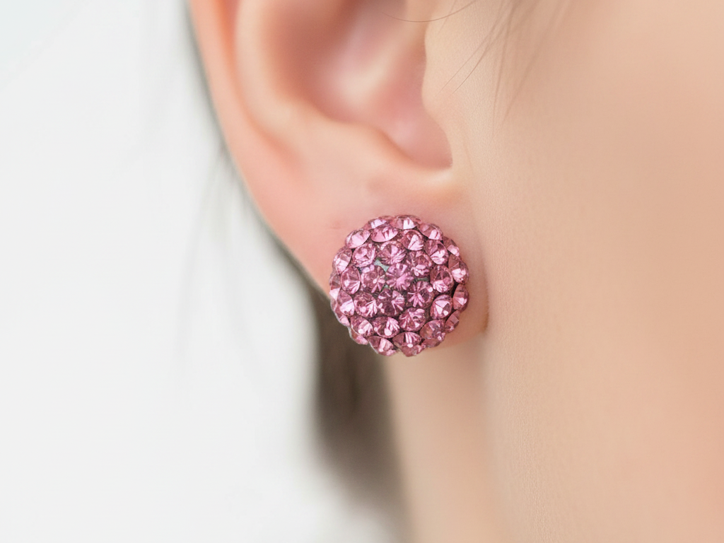 Shamballa Silver Earring