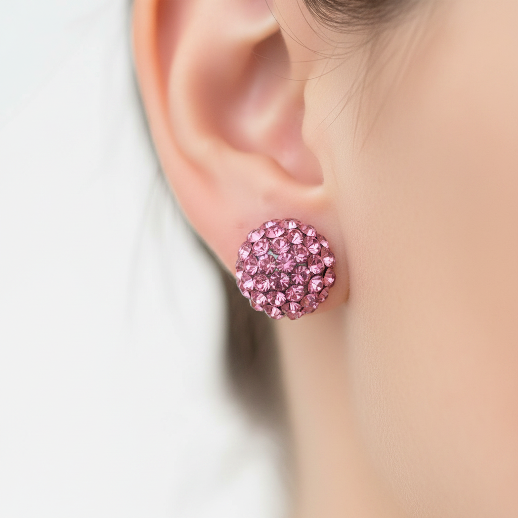 Shamballa Silver Earring