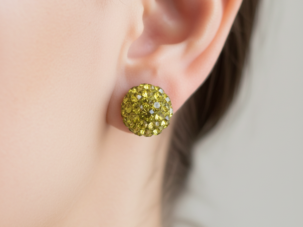 Shamballa Silver Earring