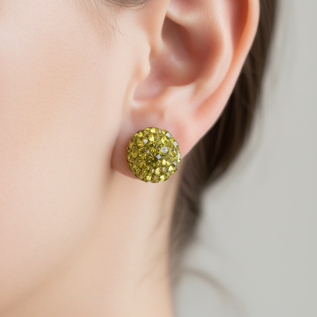 Shamballa Silver Earring