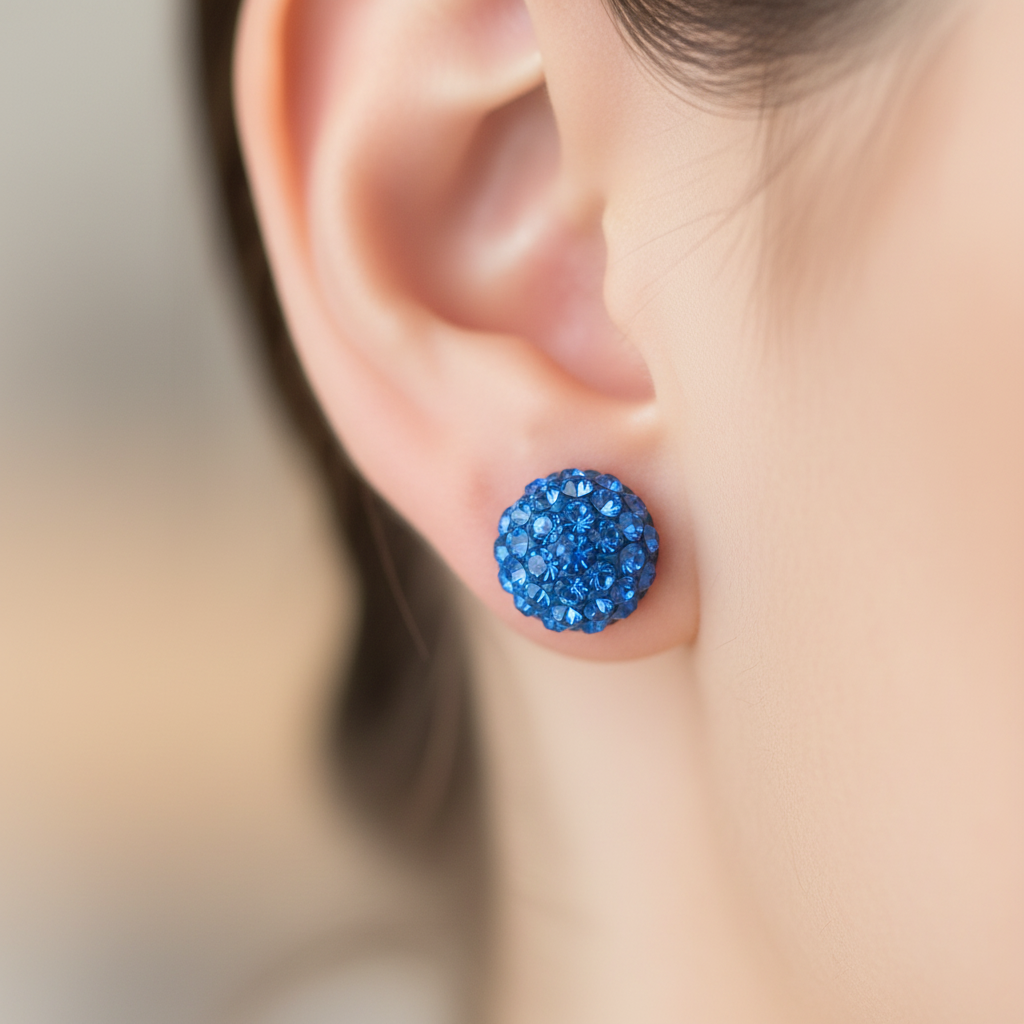 Shamballa Silver Earring