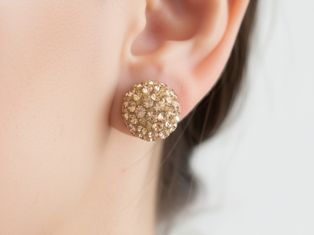 Shamballa Silver Earring