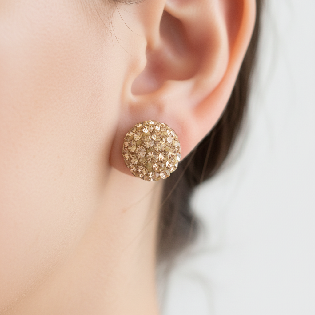 Shamballa Silver Earring