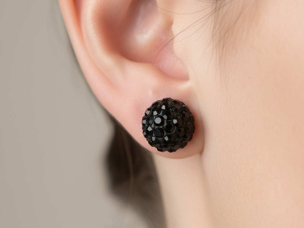 Shamballa Silver Earring