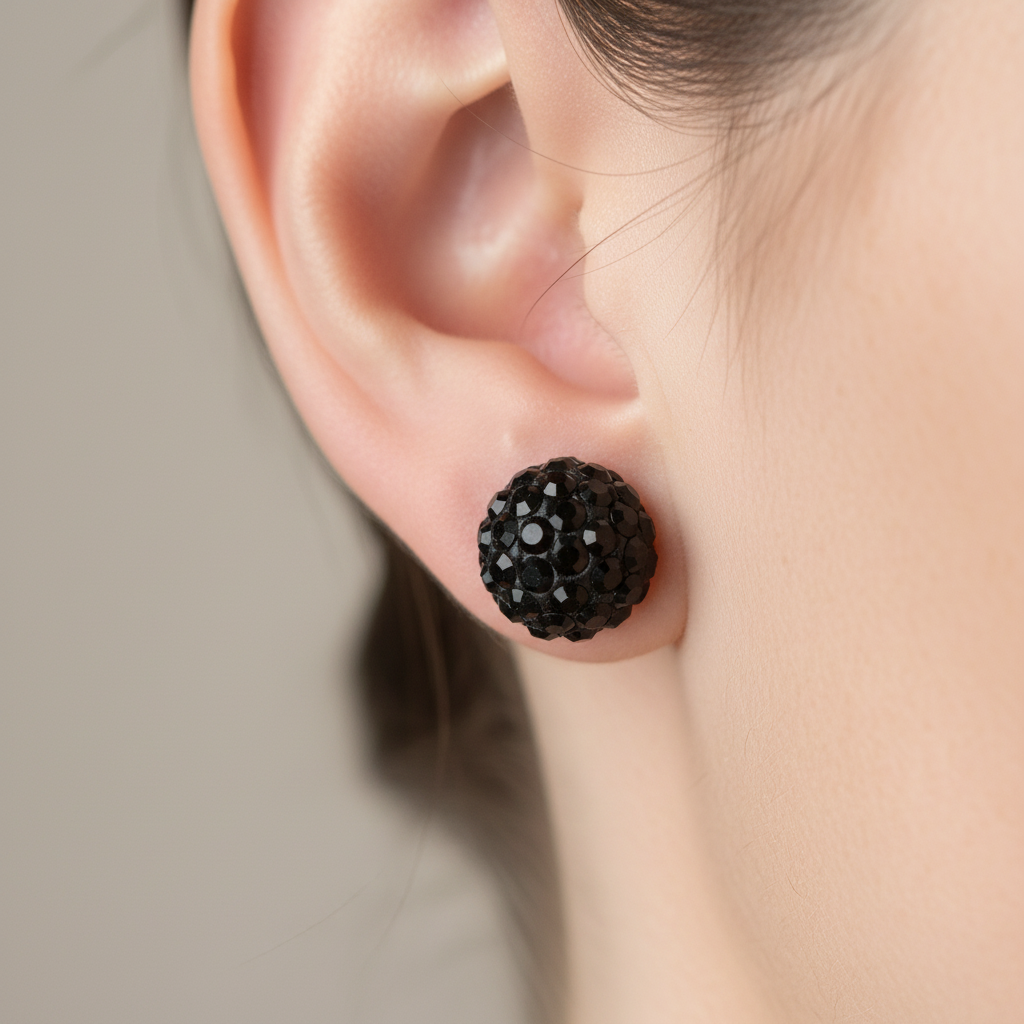 Shamballa Silver Earring