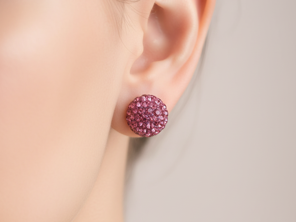 Shamballa Silver Earring