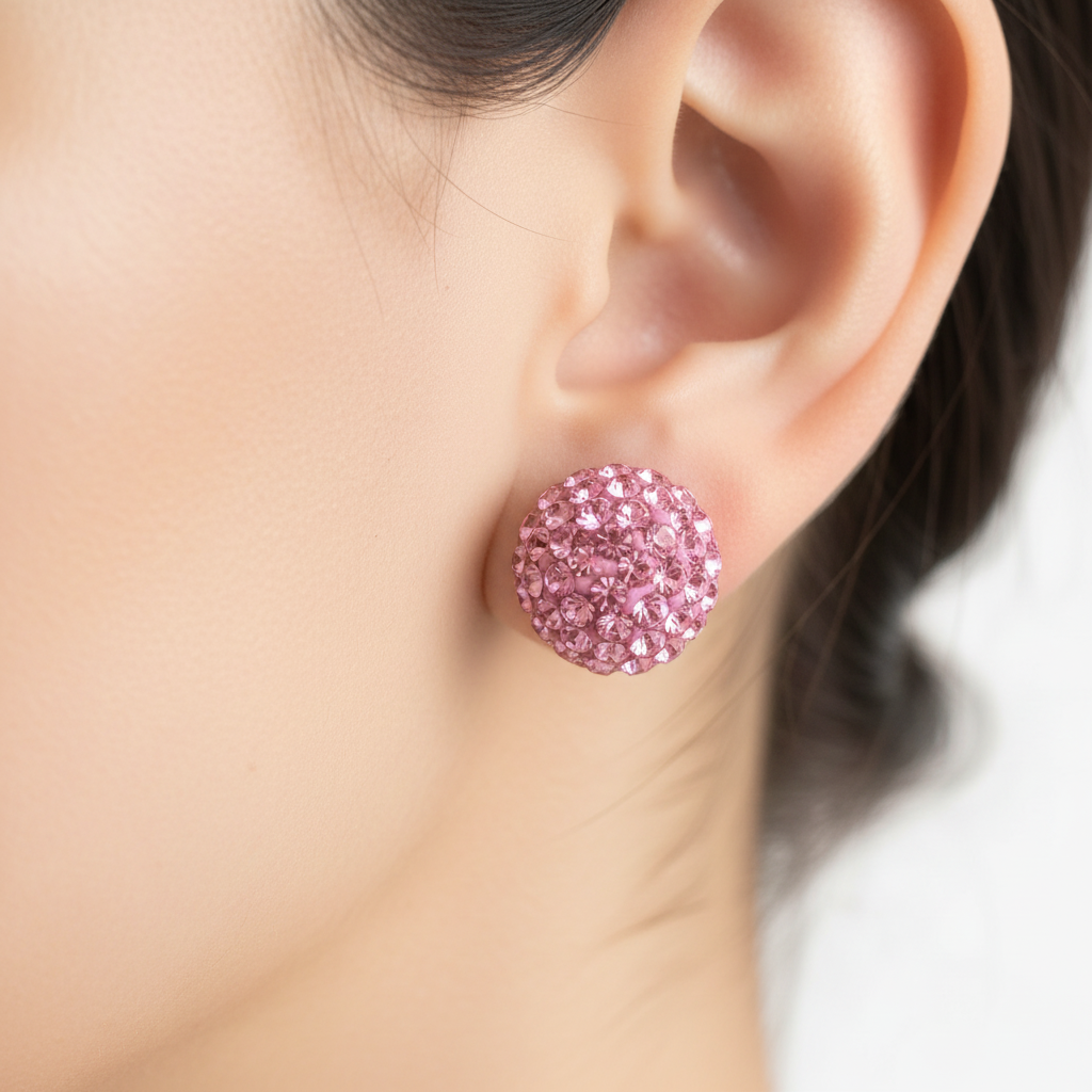 Shamballa Silver Earring