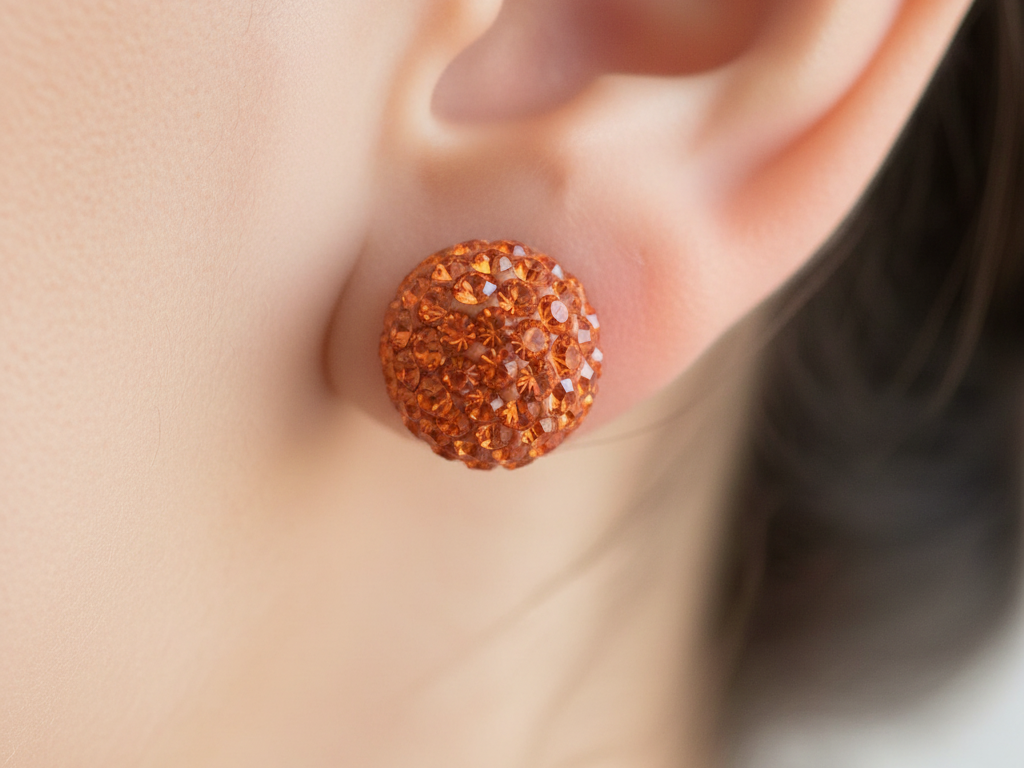 Shamballa Silver Earring