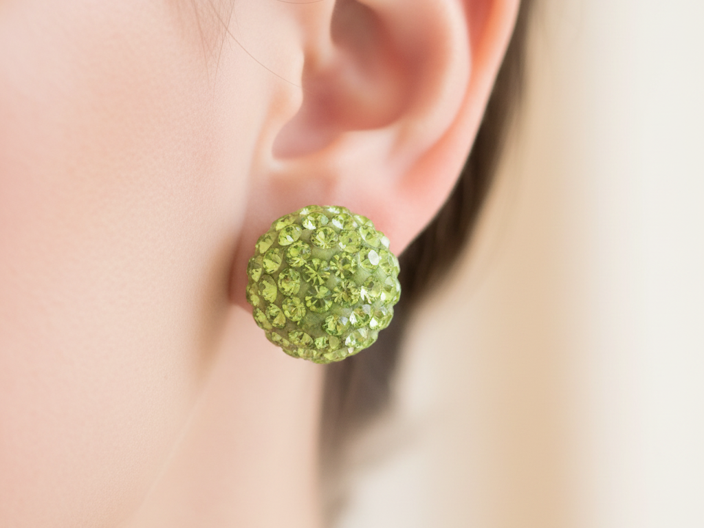 Shamballa Silver Earring