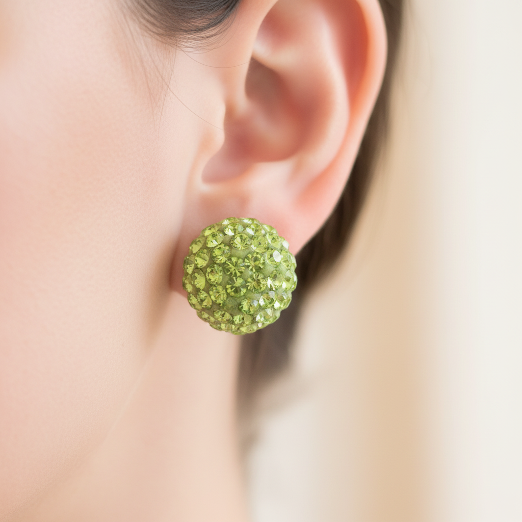 Shamballa Silver Earring