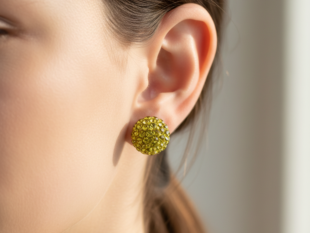 Shamballa Silver Earring