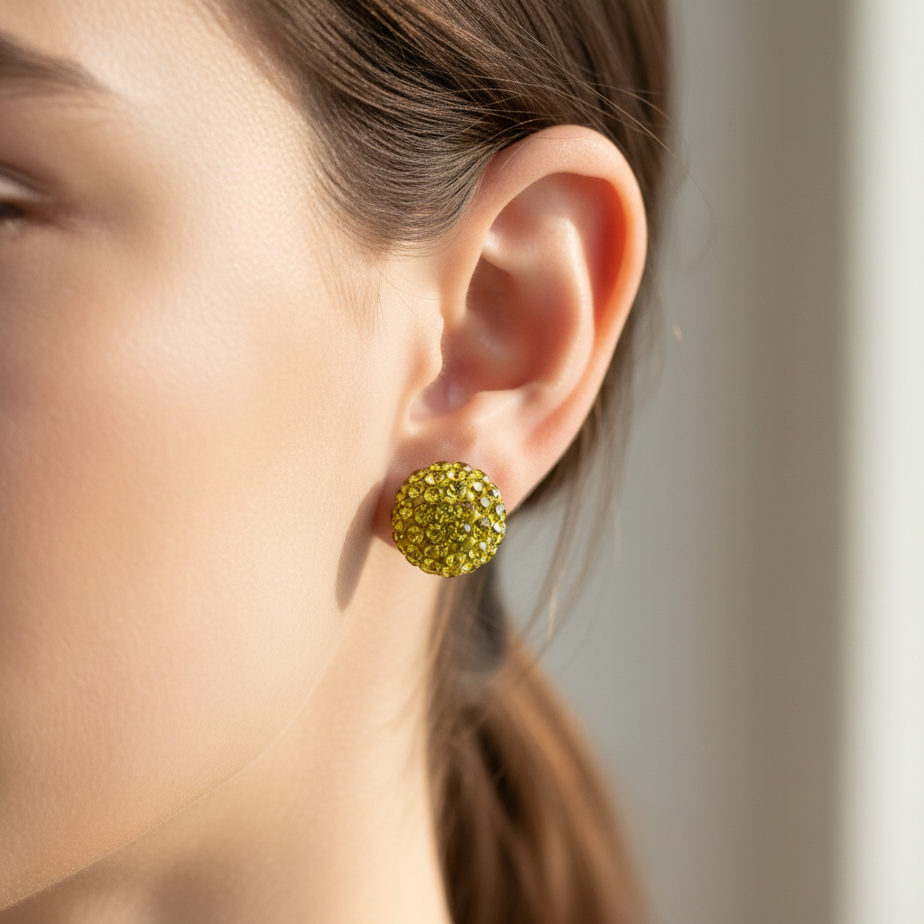 Shamballa Silver Earring