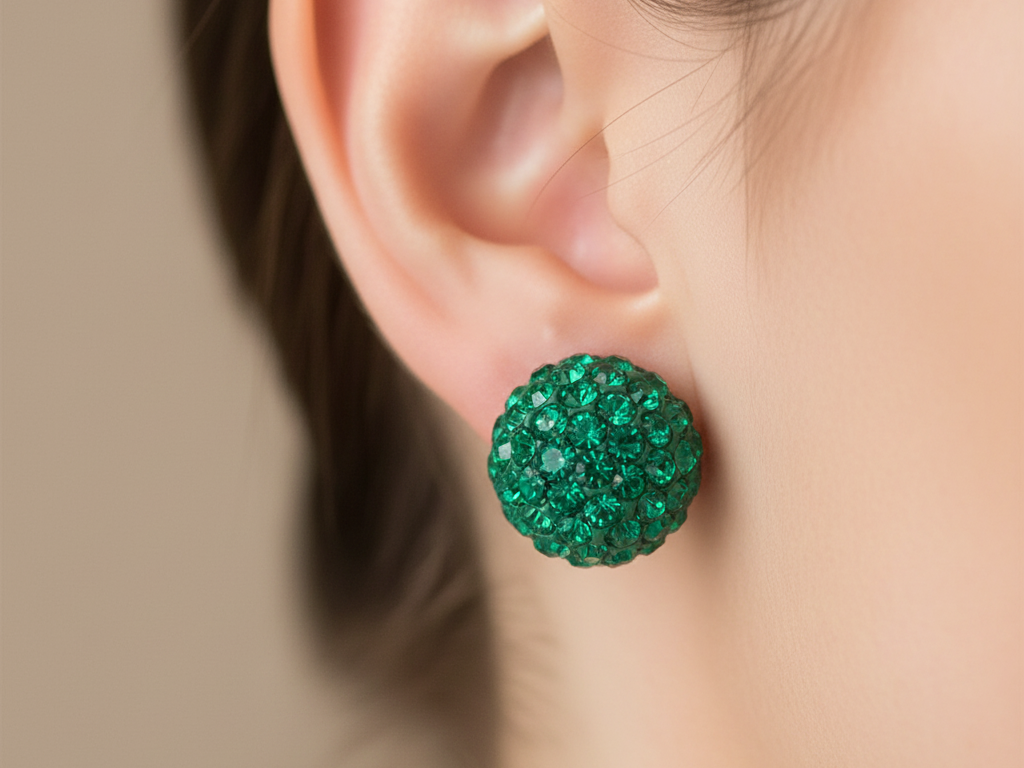 Shamballa Silver Earring