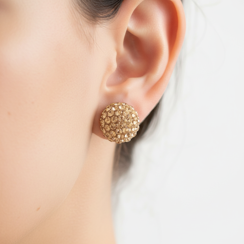 Shamballa Silver Earring