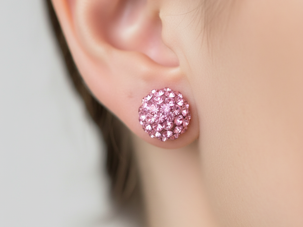 Shamballa Silver Earring