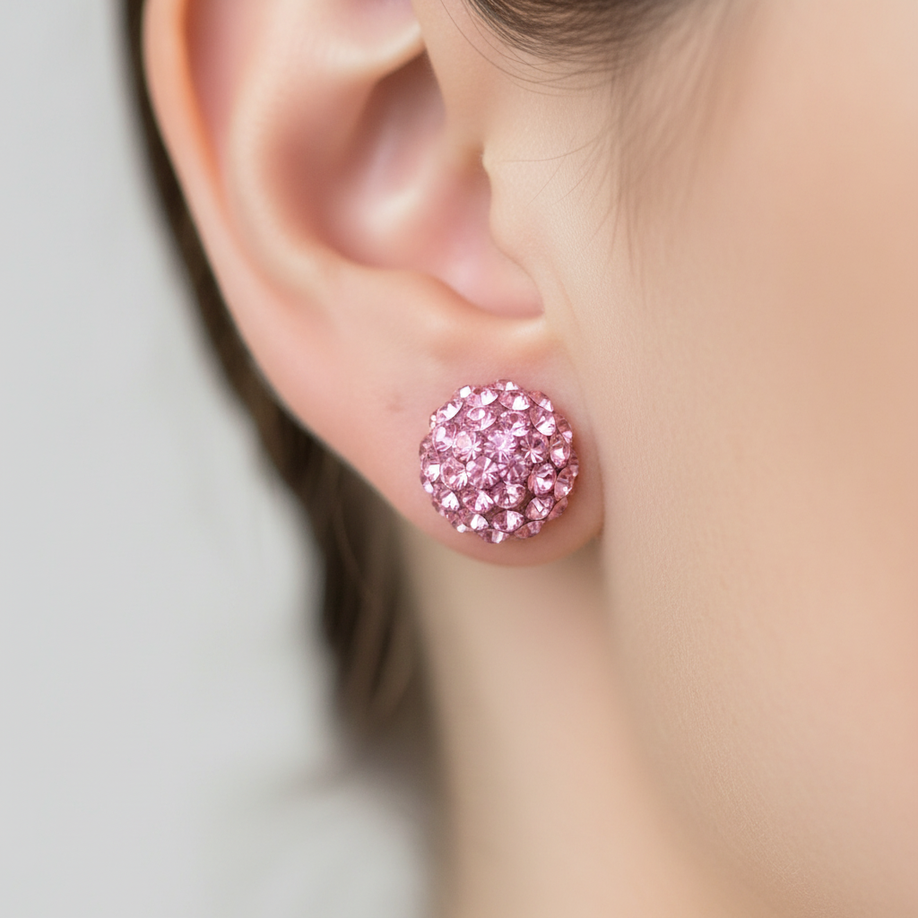 Shamballa Silver Earring