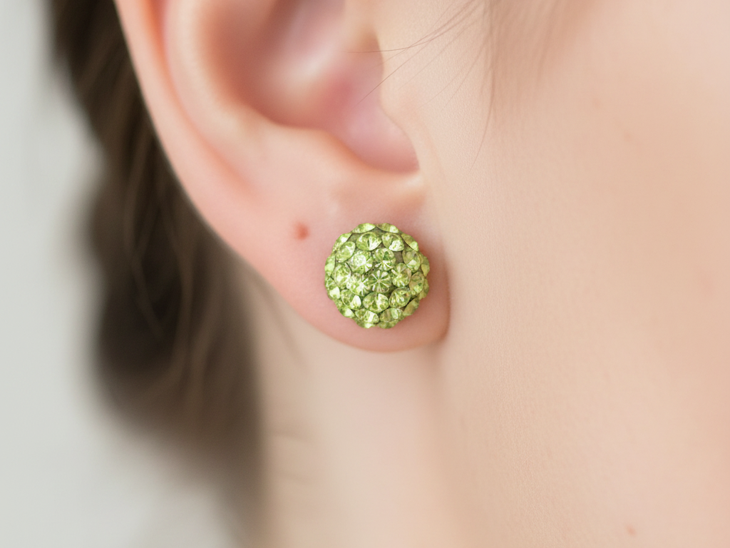 Shamballa Silver Earring