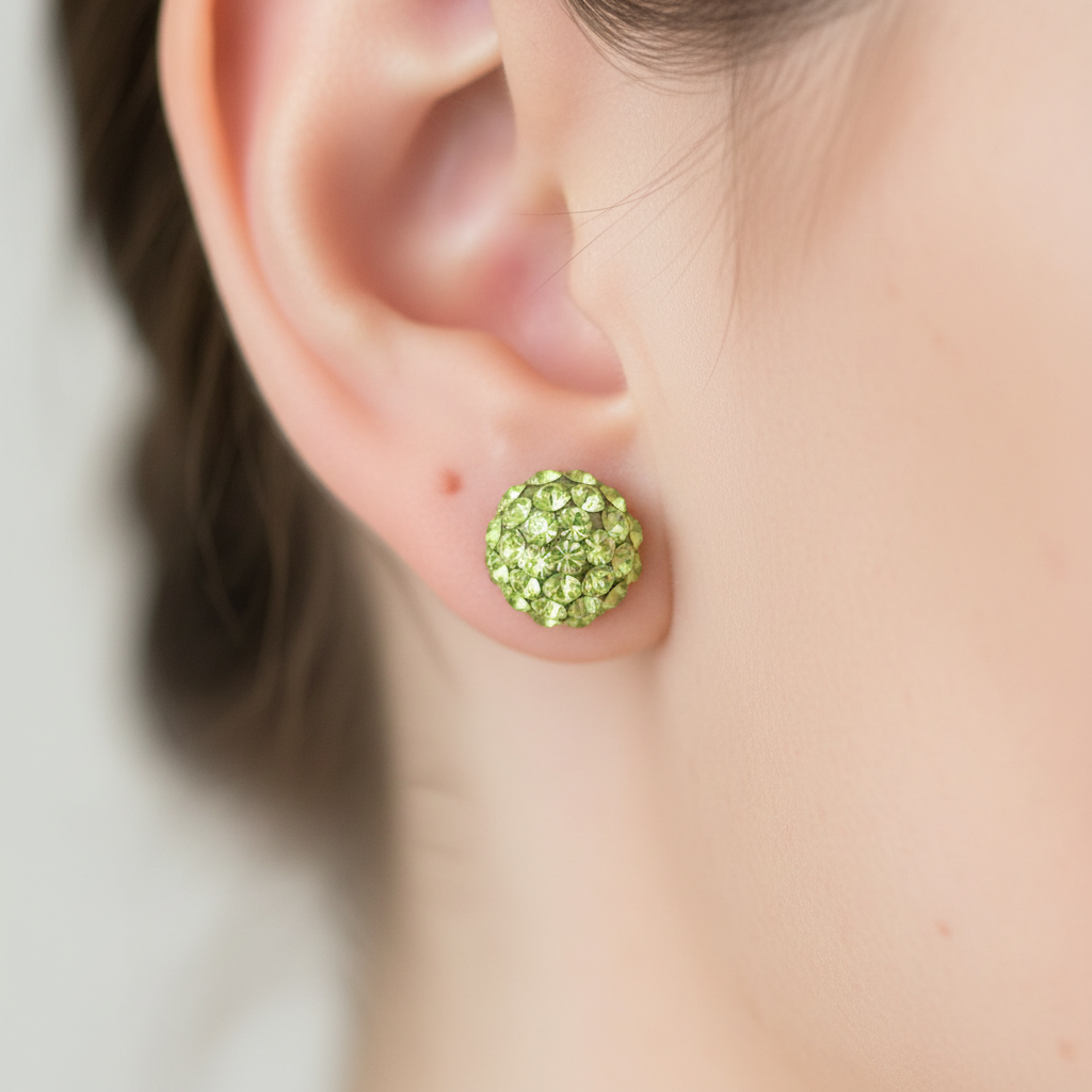 Shamballa Silver Earring