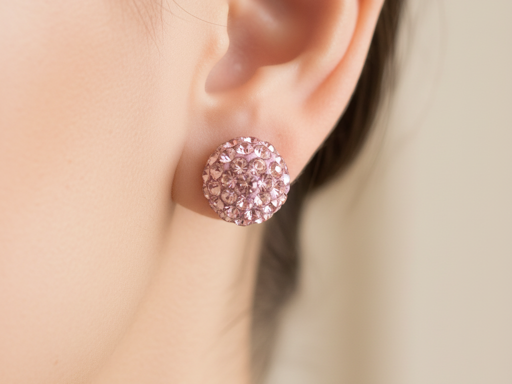 Shamballa Silver Earring