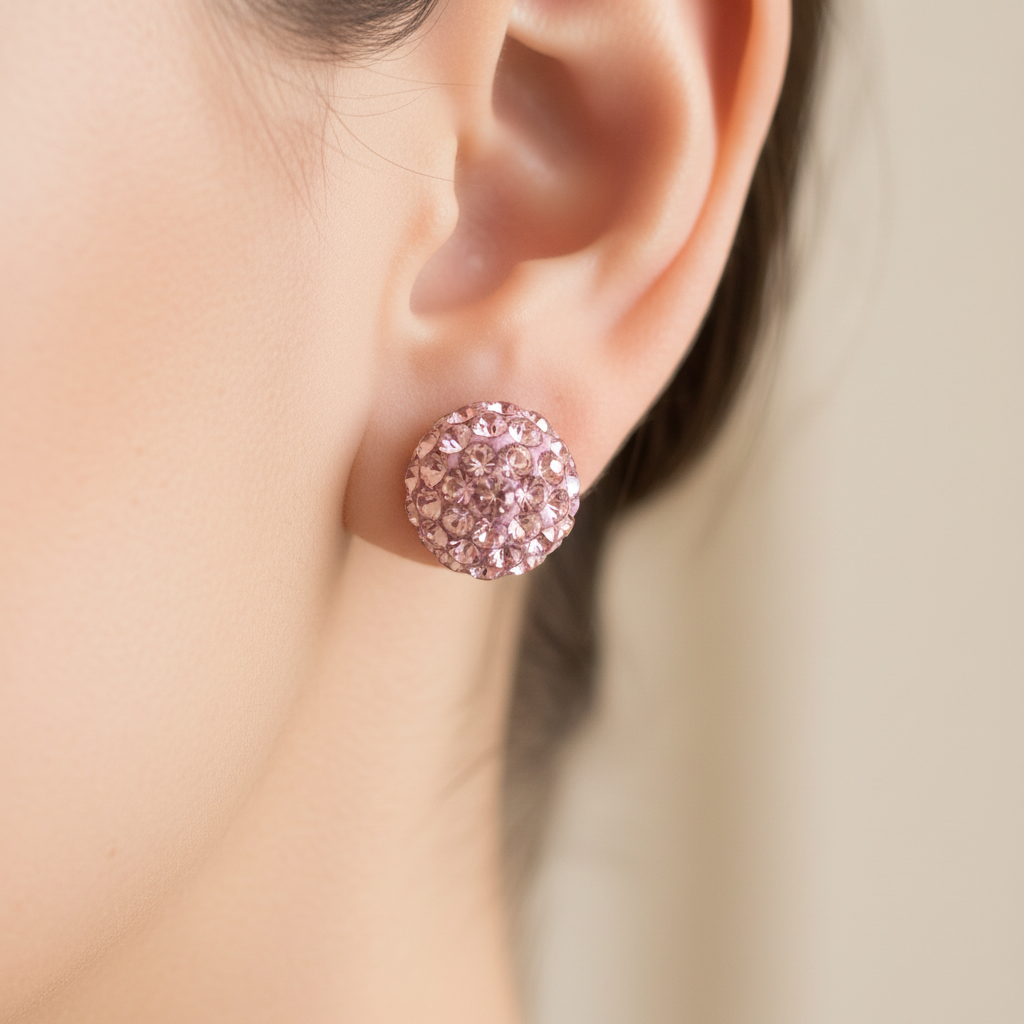 Shamballa Silver Earring