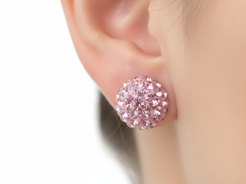 Shamballa Silver Earring