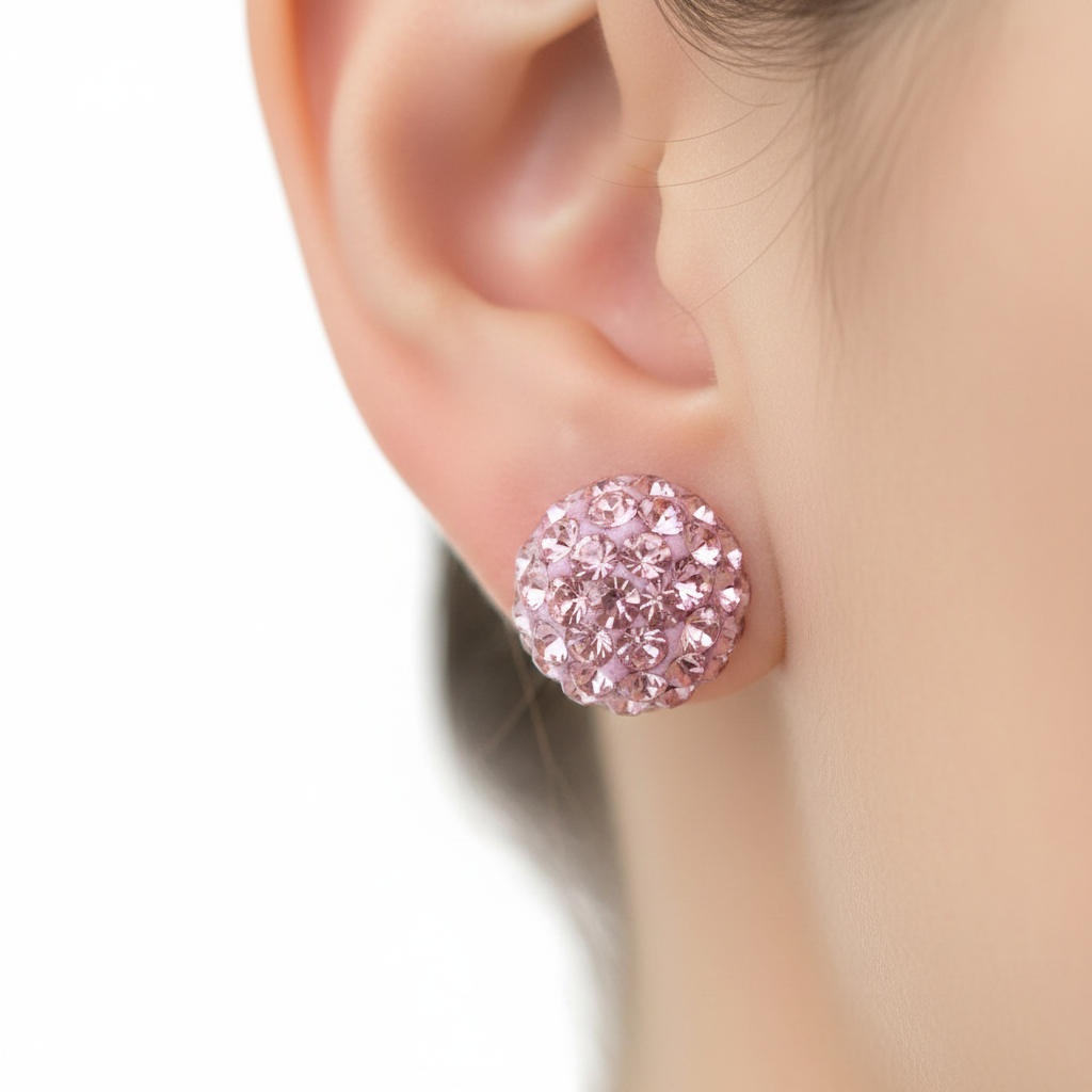 Shamballa Silver Earring