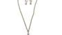 Amethyst Cubic Zirconia Silver Necklace And Earring Set