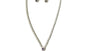 Amethyst Cubic Zirconia Silver Necklace And Earring Set